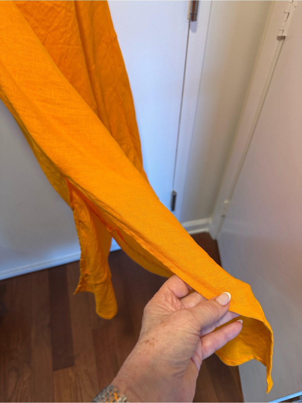 J.Crew 100% Linen Carolyn Dress in Apricot. Excellent EUC condition size L - Picture 5 of 6